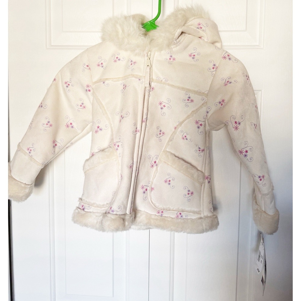 Big Chill Youth Jacket In Size Small 4. NWTs White With Floral Design